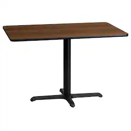 Emma + Oliver - 24"x42" Rectangular Laminate Table with 23.5"x29.5" Table Height Base - Walnut