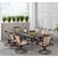 Alt View 11. Hanover - Fontana 9-Piece Outdoor Dining Set with 8 Sling Swivel Rockers and a 42-In. x 84-In. Cast-Top Table - Tan/Bronze.