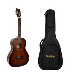 Gold Tone - The Parlor Acoustic-Electric All Solid Wood Guitar with Bag (Burst)