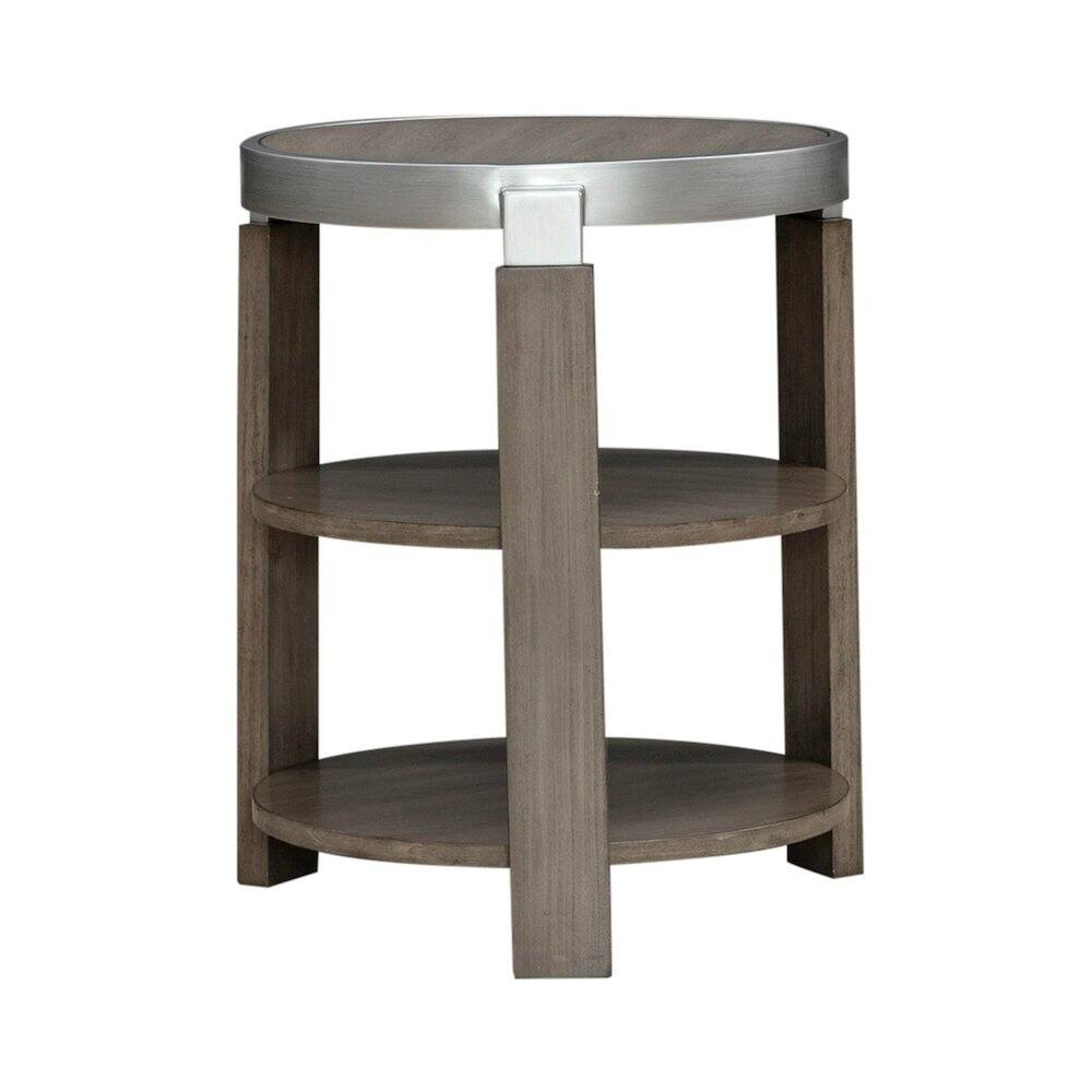 Left. Liberty Furniture Industries - Sutton Chairside Table for Living Room - Bleached Sand - Bleached Sand.