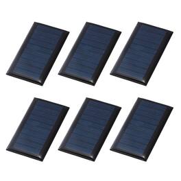 Unique Bargains - 6pcs 5V 0.225W 45mA Mini Solar Panels, Small Solar PV Cells for DIY Electric Toy Materials Kits - Black