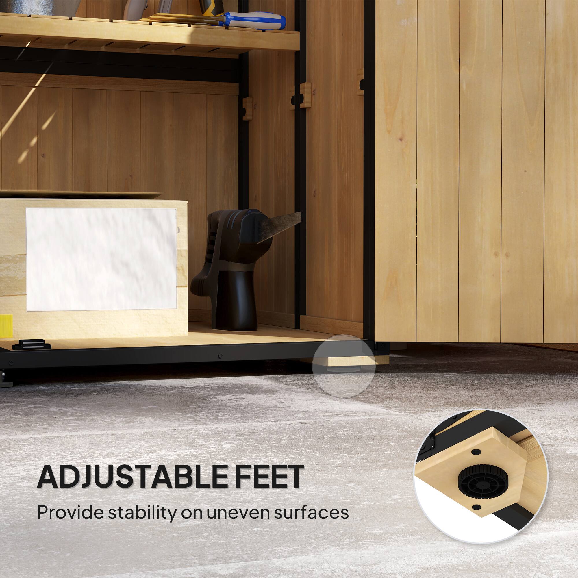 ADJUSTABLE FEET
Provide stability on uneven surfaces