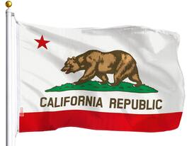 G128 - California State Flag 3x5 ft Printed Polyester - Assorted Colors
