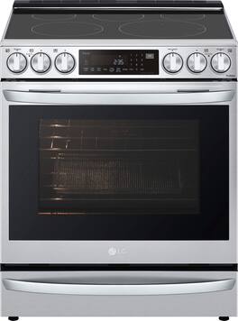 LG - 6.3 Cu. Ft. Smart Slide-In True Convection Range with EasyClean and Air Sous Vide - Stainless Steel
