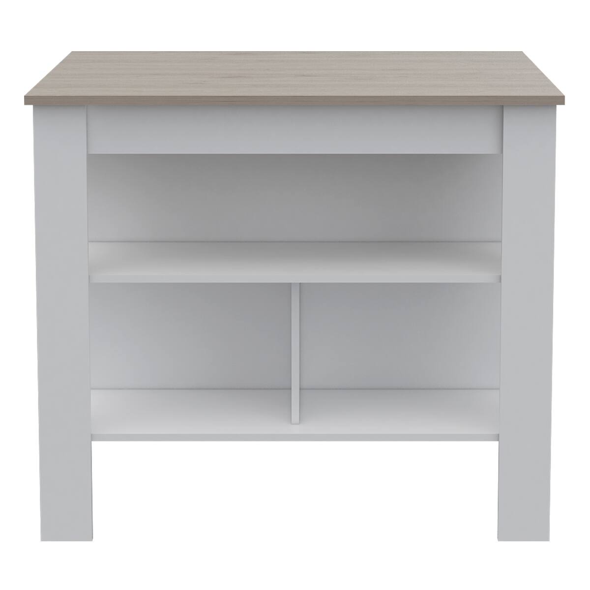 Angle. Loheer - Loheer Antibacterial Surface Kitchen Island with Three Concealed Shelves - Multicolor.
