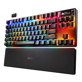 SteelSeries - Apex Pro TKL Gen 3 Wireless Mechanical OmniPoint Adjustable HyperMagnetic Gaming Keyboard with Rapid Tap - Black