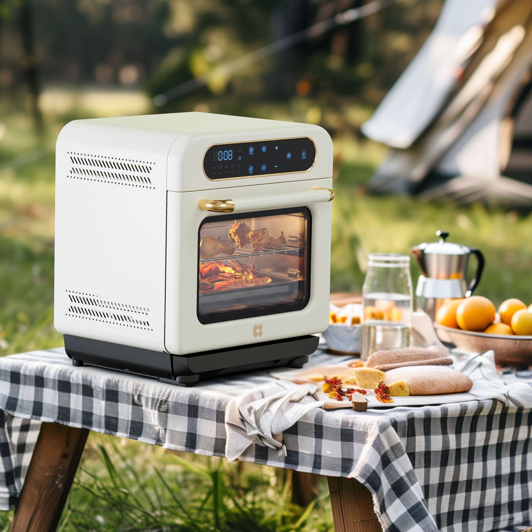 Alt View 2. Ciarra - Nosh 8-in-1 Steam Oven - Ivory Mist.