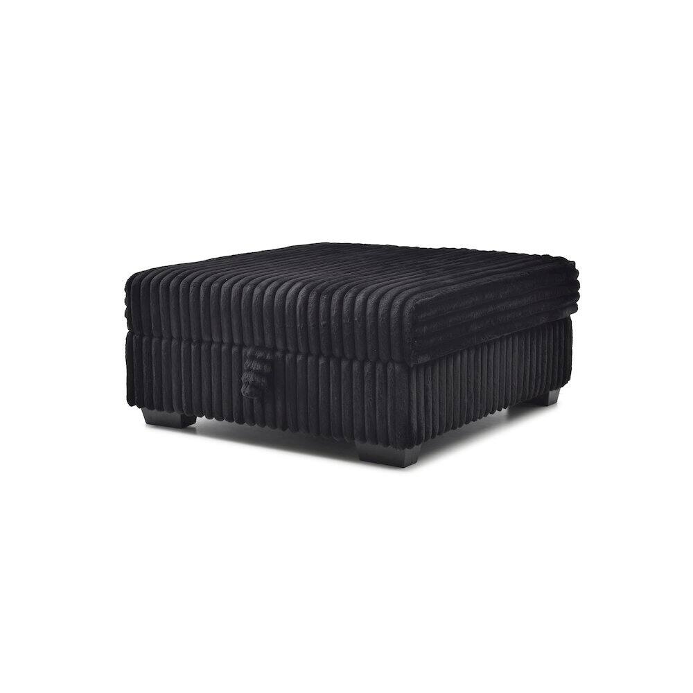 Back. Glory Furniture - Teddy Ottoman - Black.