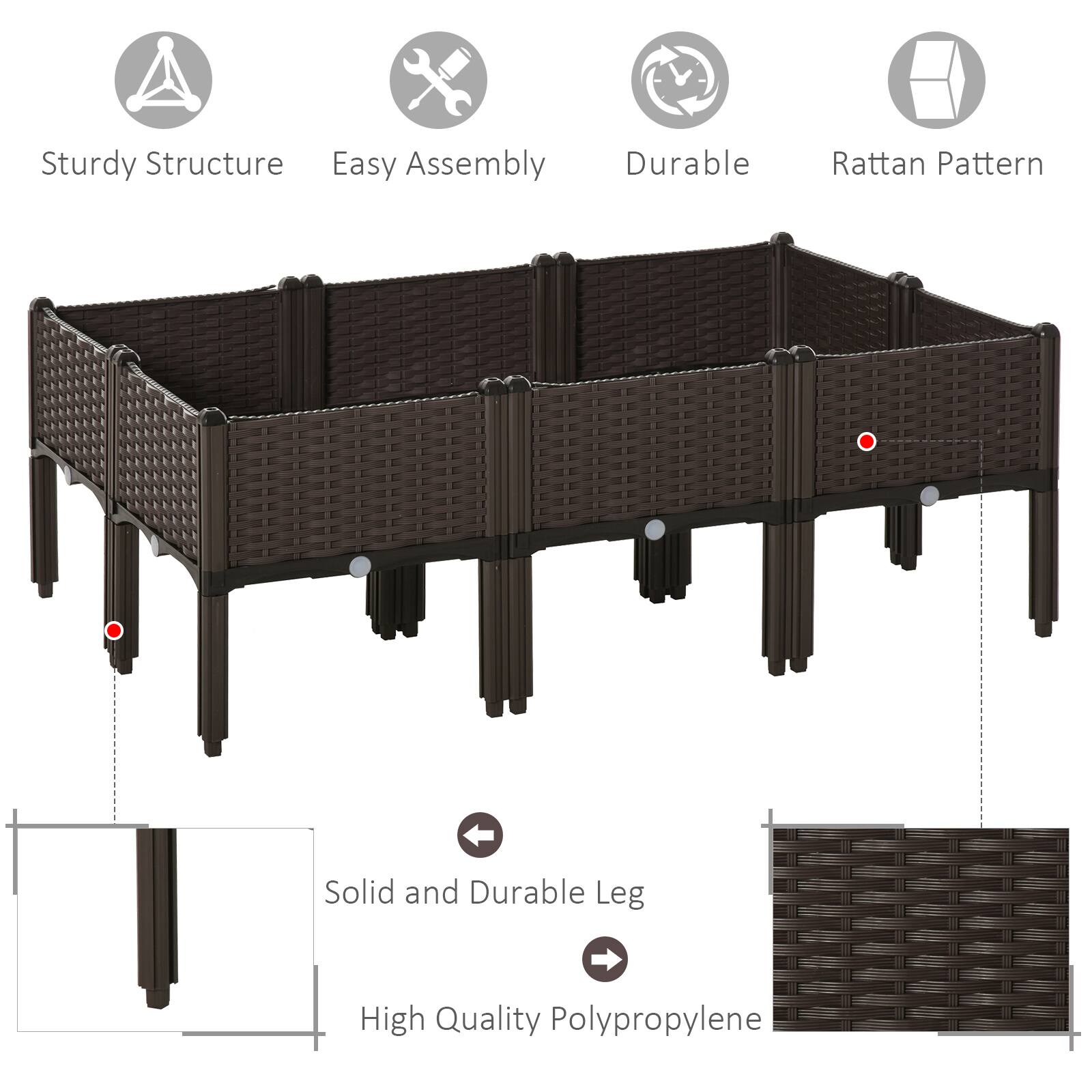 - Sturdy Structure
- Easy Assembly
- Durable
- Rattan Pattern
- Solid and Durable Leg
- High Quality Polypropylene