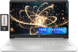 HP - 15.6" FHD Anti-Glare Laptop,Intel i3-1215U,16GB RAM,512GB SSD+128GB Docking Station,Intel UHD Graphics,Win 11 - Silver
