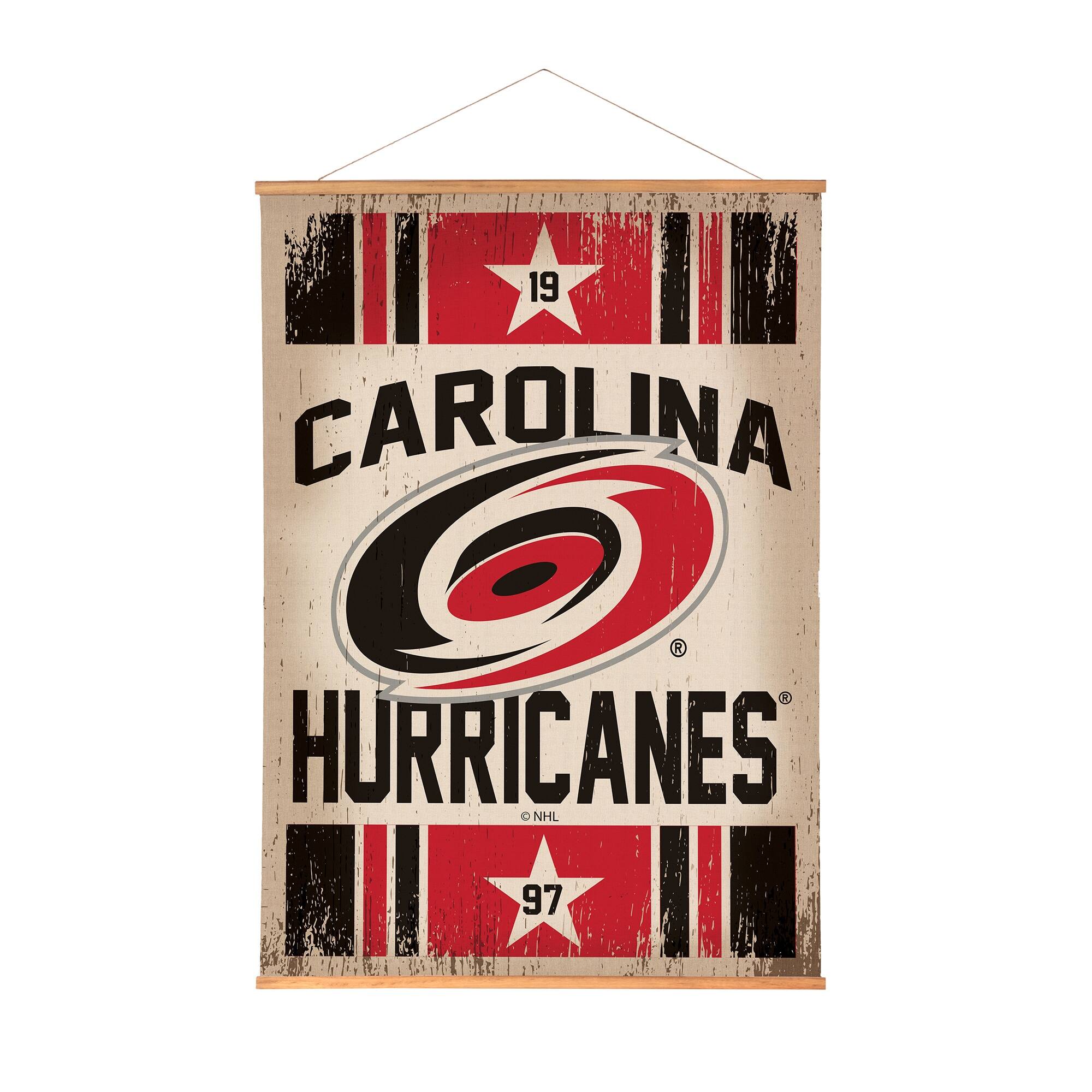 Carolina Hurricanes 36" x 54" Large Canvas Wall Art Tapestry with Wood Frame