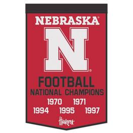 WinCraft - Nebraska Huskers 24" x 38" Wool Championship Banner - Multicolor