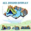 The text on the image reads "ALL-ROUND DISPLAY 24" 21" 78.5" 35.5" 37" 21" 79" 180" 20" 46" 67.5" 10t 55" 61" 183" 197"."