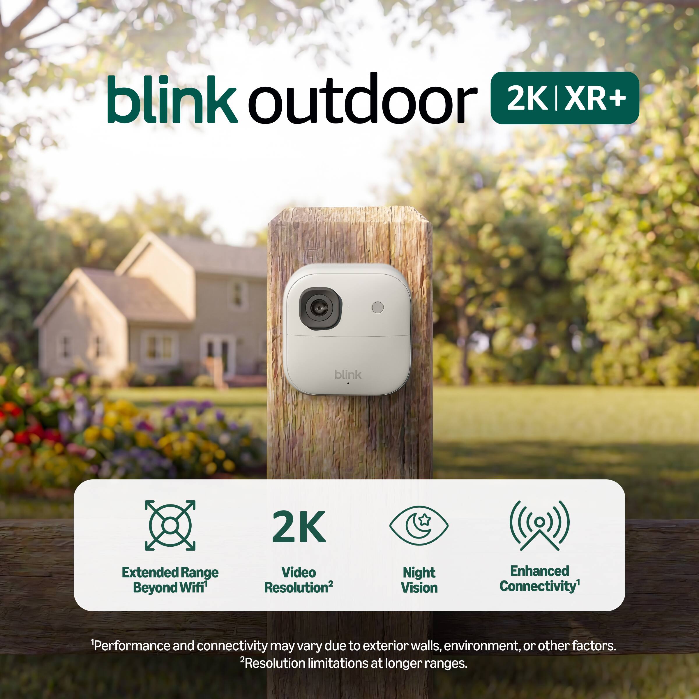 Blink Outdoor 2K XR+ (newest model), extended range, Night Vision, two ...