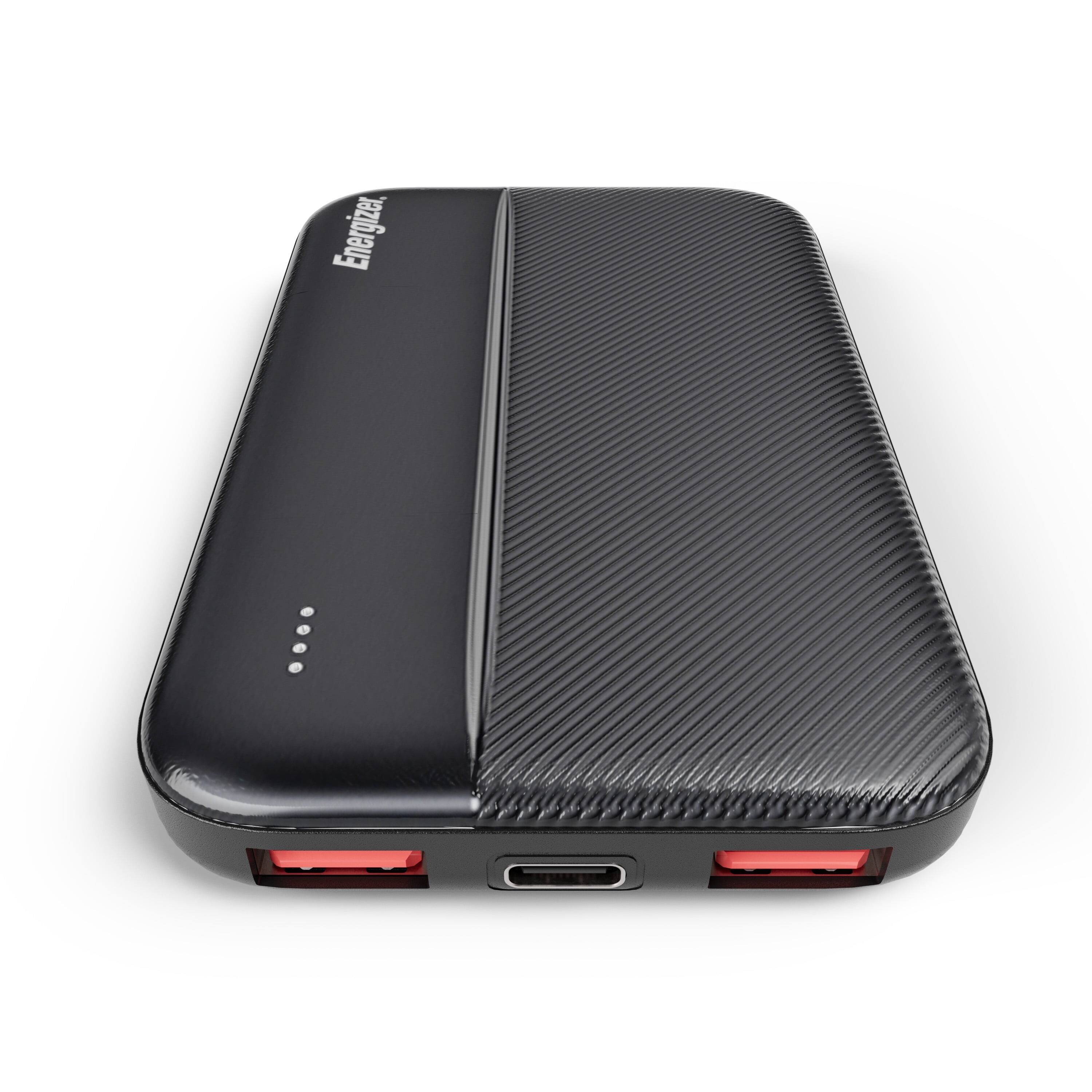 Energizer - Power Bank 5,000mAh, Portable Charger with USB-C & USB-A Fast Charging Ports - Black