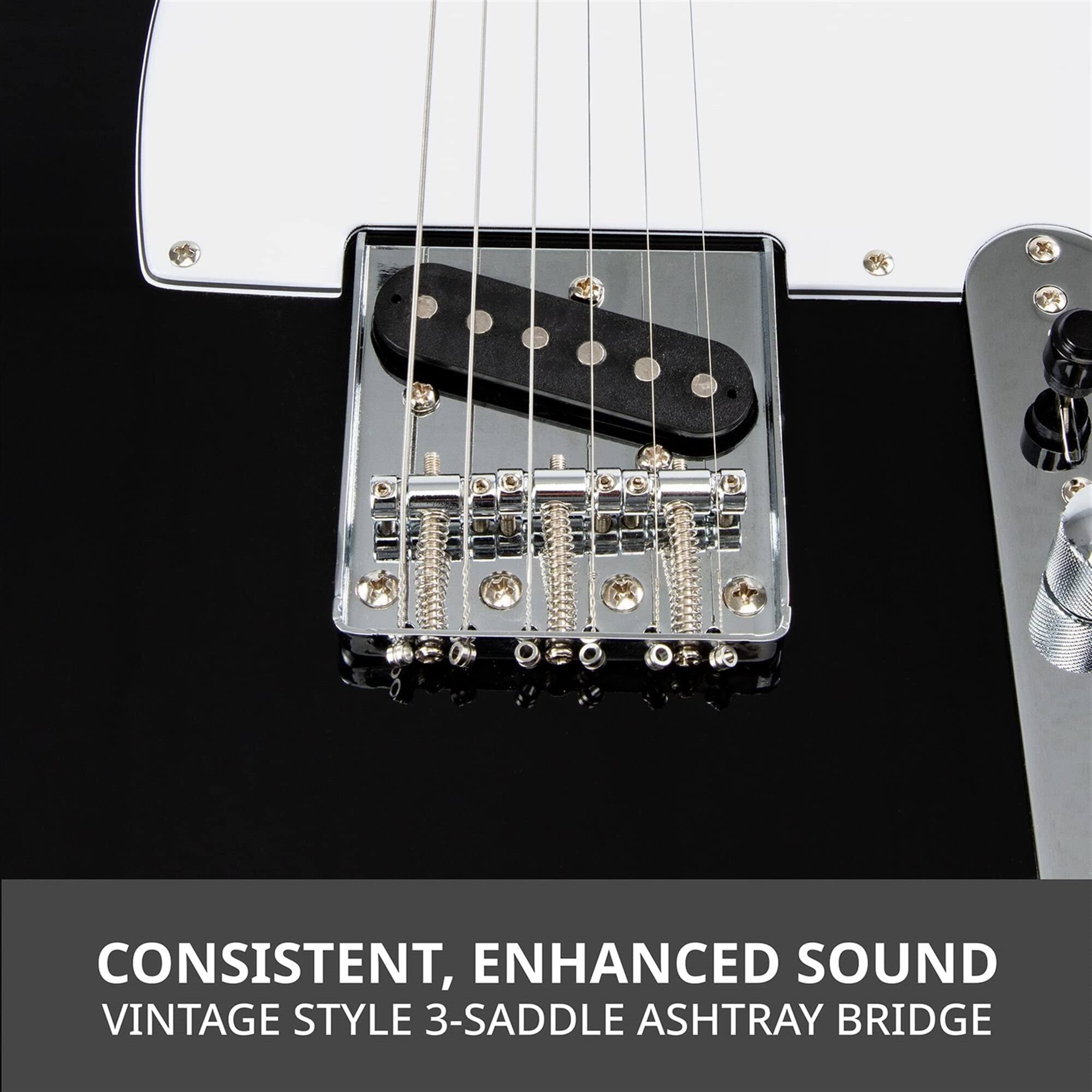 CONSISTENT, ENHANCED SOUND
VINTAGE STYLE 3-SADDLE ASHTRAY BRIDGE