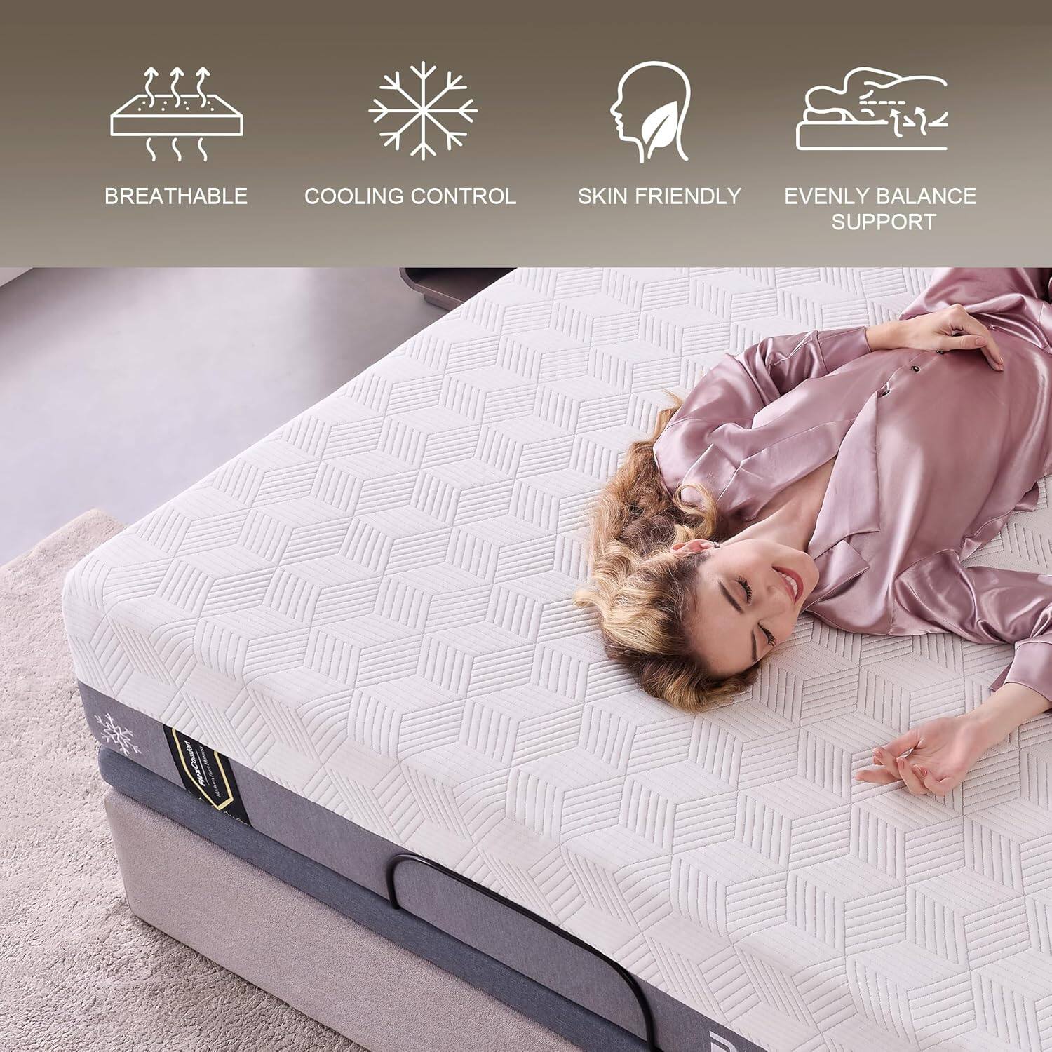 BREATHABLE  
COOLING CONTROL  
SKIN FRIENDLY  
EVENLY BALANCE SUPPORT