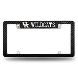 Rico Industries - Kentucky Wildcats Chrome Metal License Plate Frame with Carbon Fiber Design - Multi