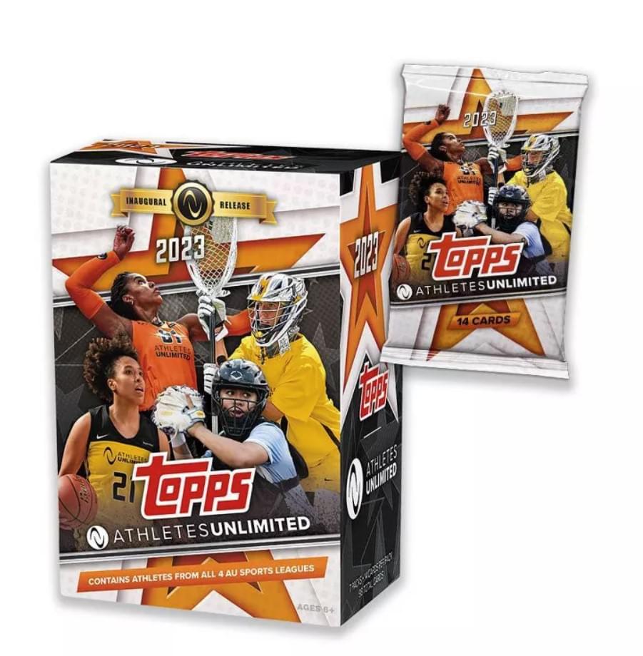 2023 Inaugural Release  
2023  
Topps Athletes Unlimited  
14 Cards  
Athletes from all 4 AU Sports Leagues  
Ages 6+