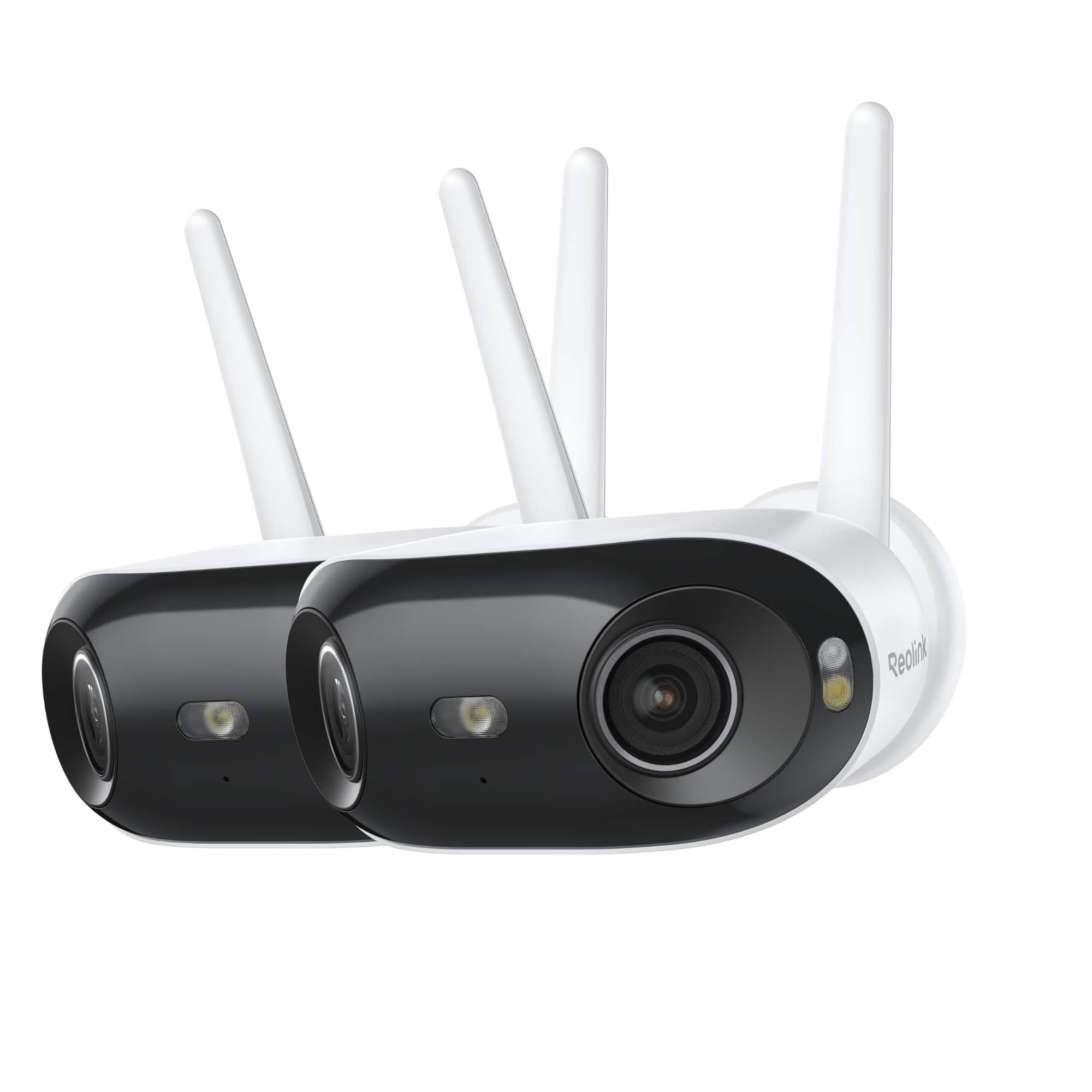 Reolink - 2Pcs Elite WiFi 4K 8MP 180° Dual-Lens Security Camera Color Night 24/7 Recording Protection AI-Powered Detection - White