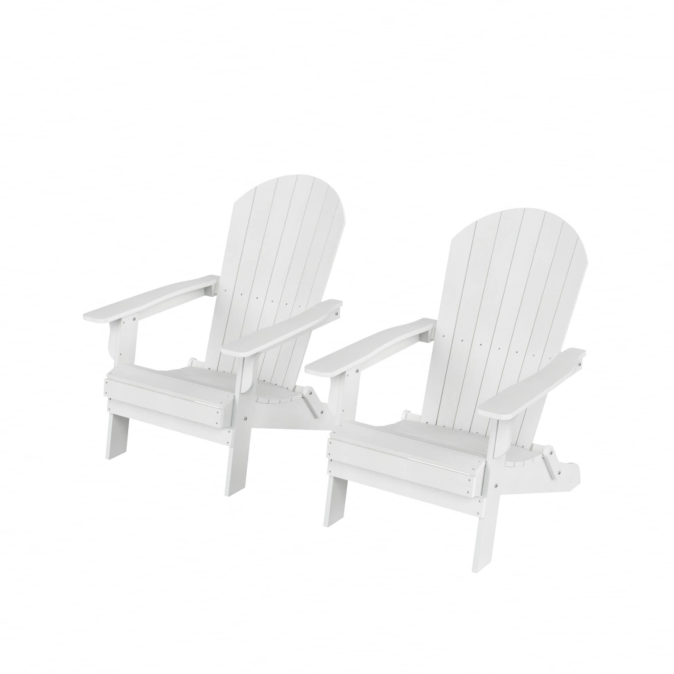 WestinTrends - Tuscany HIPS Outdoor Folding Adirondack Seashell Chair (Set of 2) - White price history on PriceWatchPro