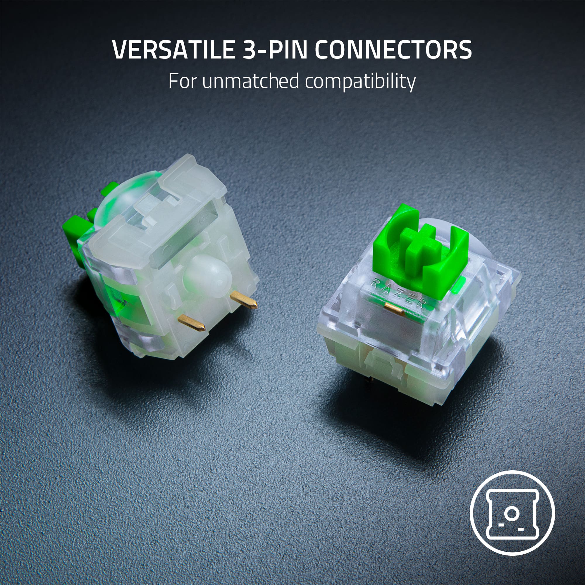 Versatile 3-pin connectors for unmatched compatibility.