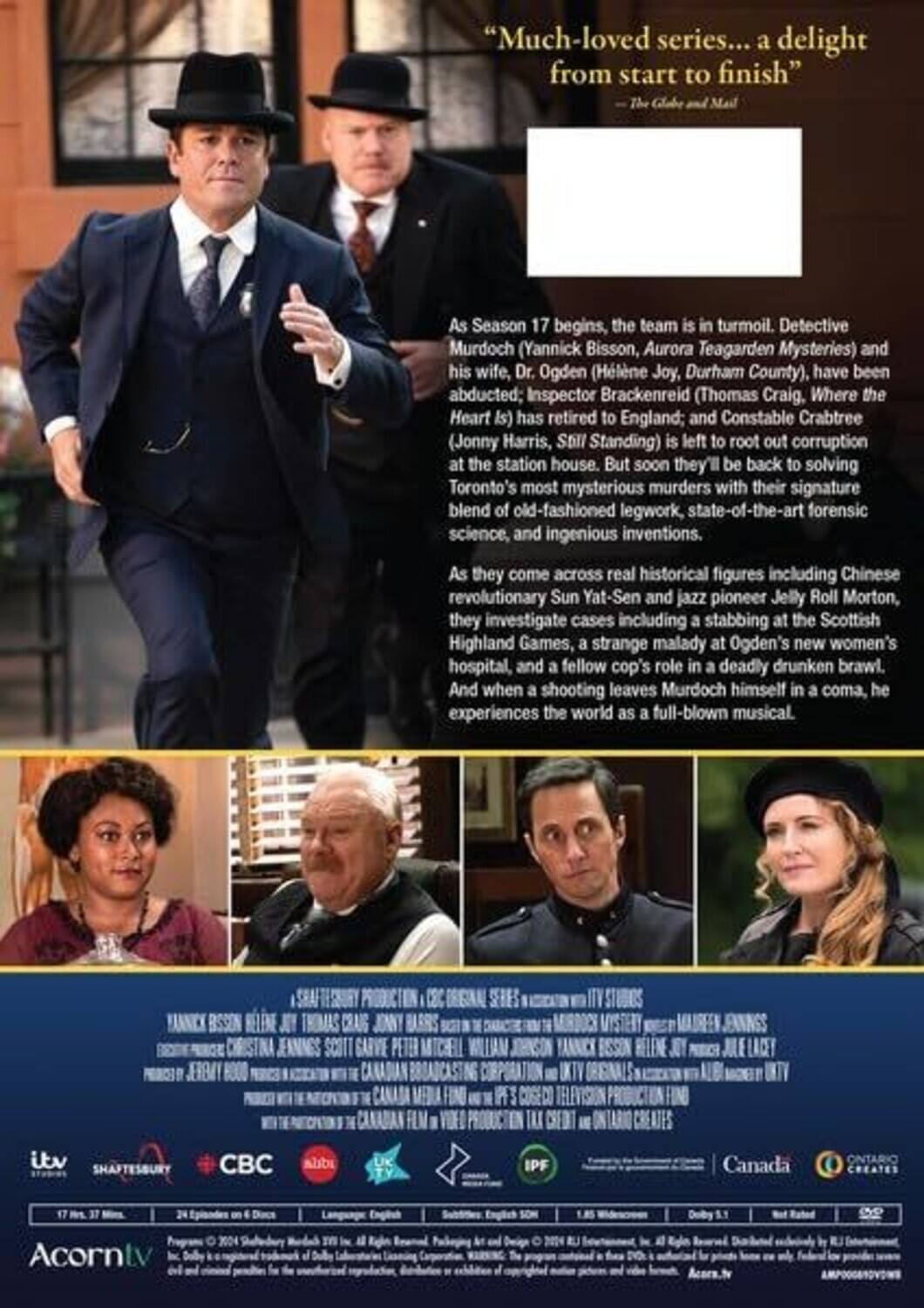 Alt View 1. Murdoch Mysteries: Season 17   - DVD .