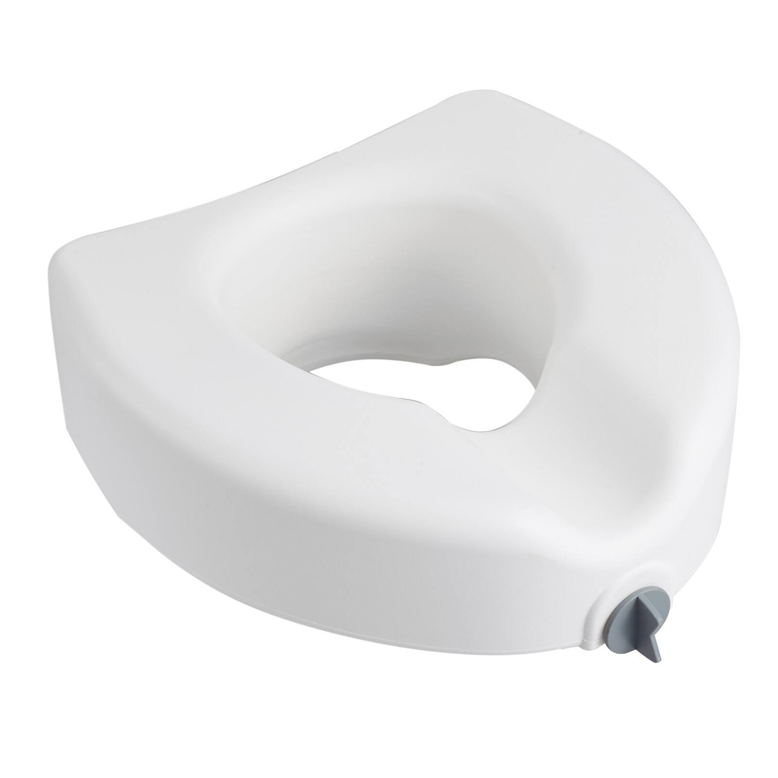Alt View 5. VEVOR - Raised Toilet Seat, 350 lbs Capacity, 5-Inch Lift Height, Commode Elevated Toilet Seat Riser with Enlarged Opening - White.