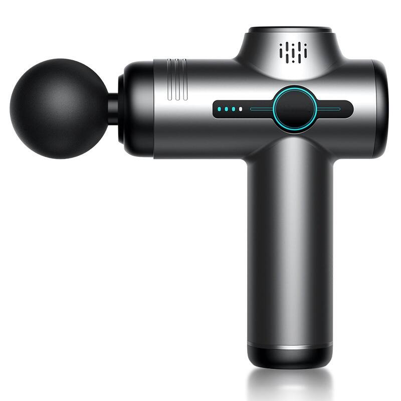 Front. Cluzine - Portable Multi-Head Massage Gun for Muscle Recovery with 6 Massage Heads - Gray.