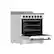 Alt View 2. Forno Appliances - Leonardo 5 Cu. Ft. Slide-In Electric Range with Antique Brass Accents - White.
