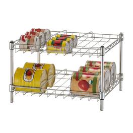 TRINITY - BASICS EcoStorage 2-Tier Can Organizer Rack 2-Pack - Chrome