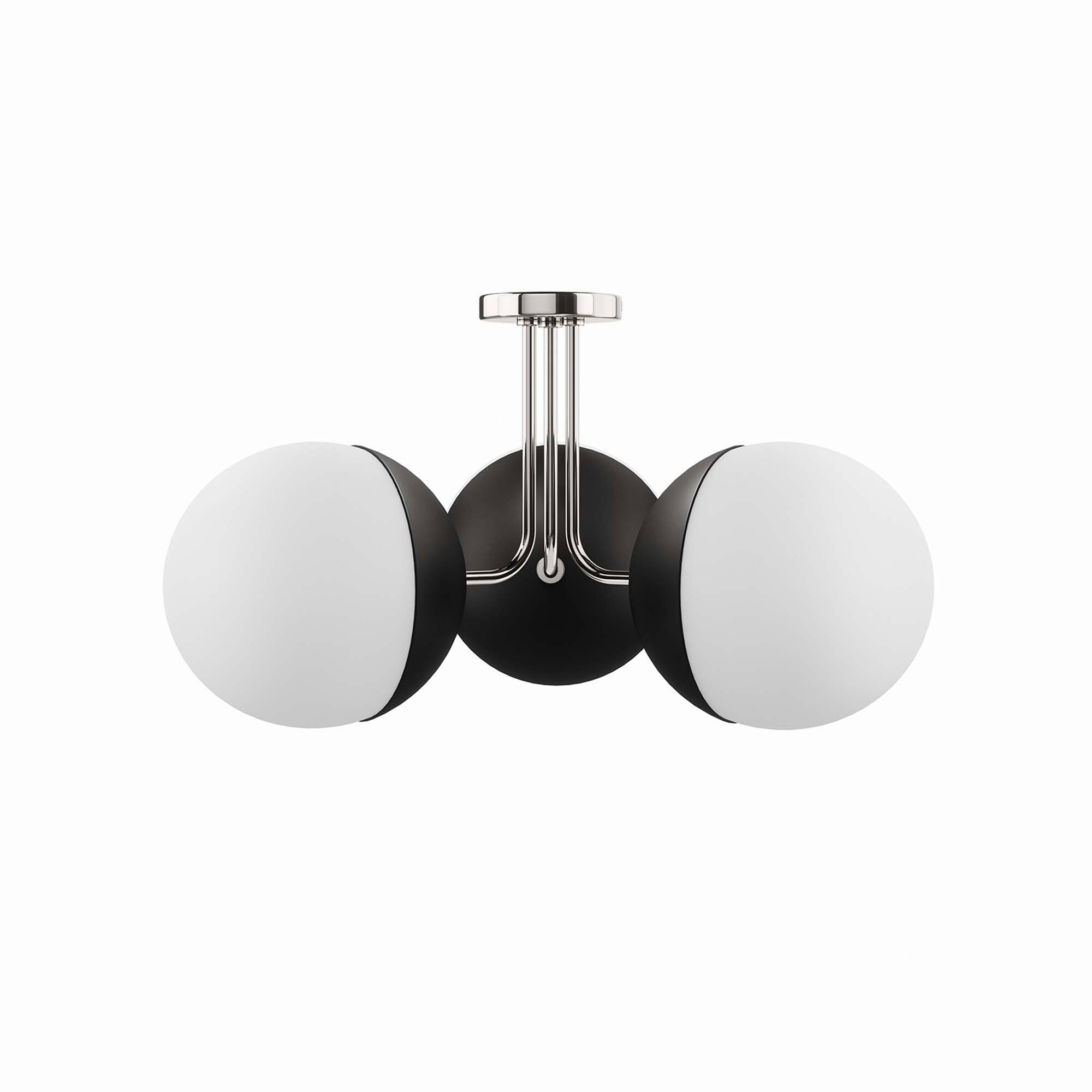Angle. Modway - Stellar 3-Light Semi-Flush Ceiling Light by Modway - Opal Polished Nickel.