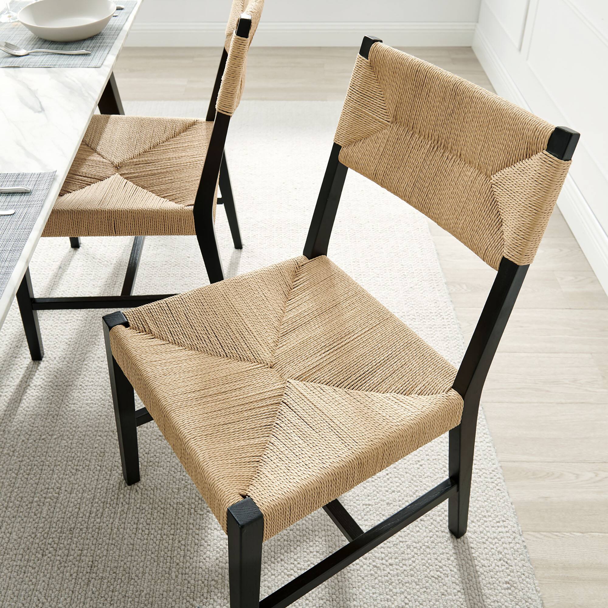 Alt View 2. Modway - Bodie Wood Dining Chair Set of 2 by Modway - Black Natural.