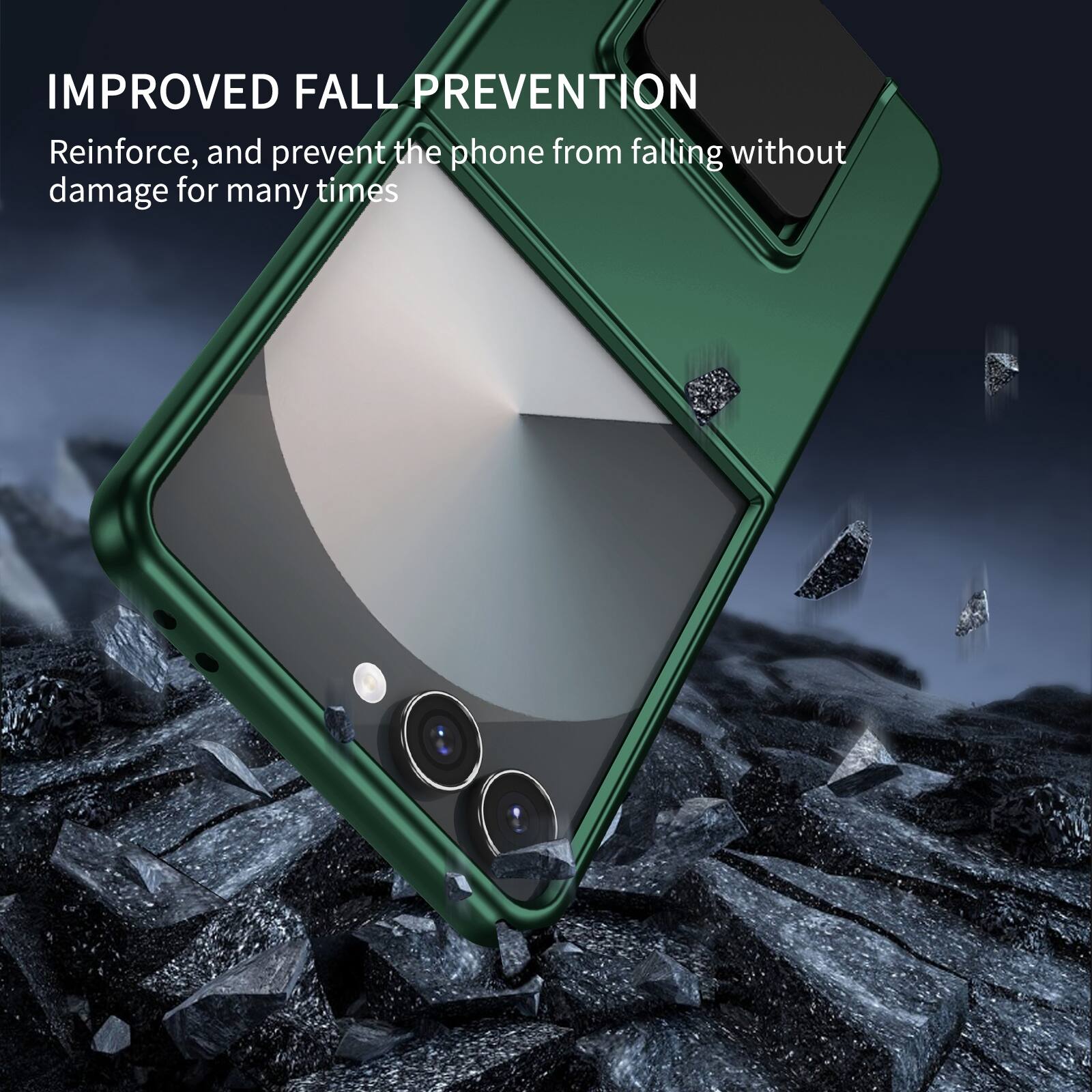 IMPROVED FALL PREVENTION

Reinforce, and prevent the phone from falling without damage for many times