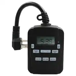 PRIME - EZ-SET 2-Outlet 24-Hour Digital Outdoor Timer - Black