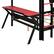 Alt View 5. Anysun - Full Size Bunk Bed with Two Built-In Gaming Desks, USB Desktop Ports & Pegboard Organizer, Gaming Bunk Frame for Gamer - Red.