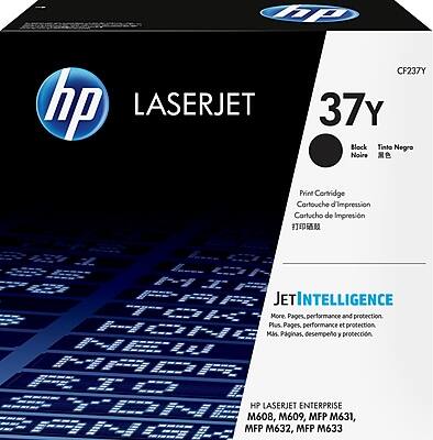 Sure, here is the corrected and grouped text:

---

**HP CF237Y**

**HP LASERJET 37Y**

- **Black Ink Cartridge**
  - Block Tinto Negro
  - Noir
  - Cartouche d'Impression
  - Cartridge de Impresión
  - 打印墨盒

**JET INTELLIGENCE**
- More Pages, performance and protection.
- Plus Pages, performance et protection.
- Más Páginas, desempeño y protección.

**Compatible with:**
- HP LASERJET ENTERPRISE M608, M609, MFP M631, MFP M632, MFP M633
- MFP M632, MFP M633

---