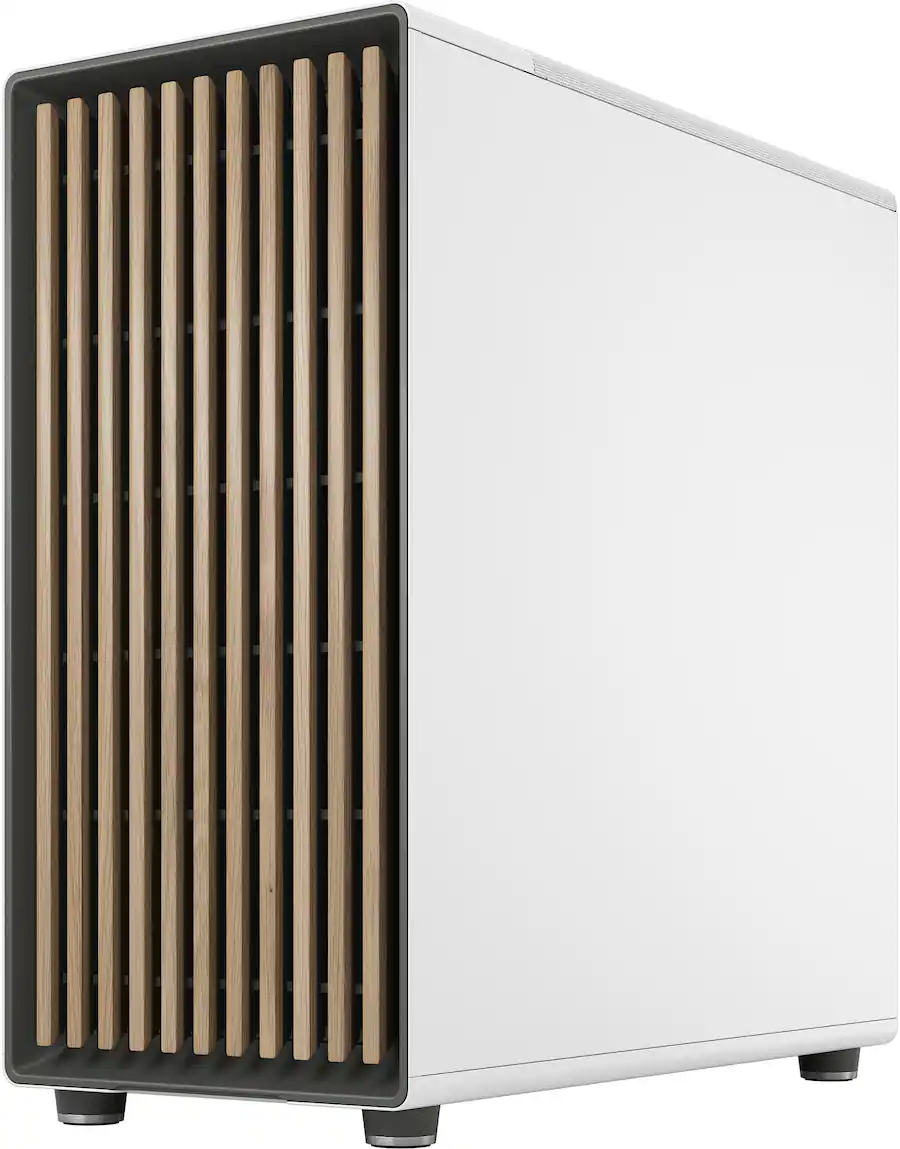 Fractal Design North XL Chalk White Chassis with Oak Front and Clear TG ...