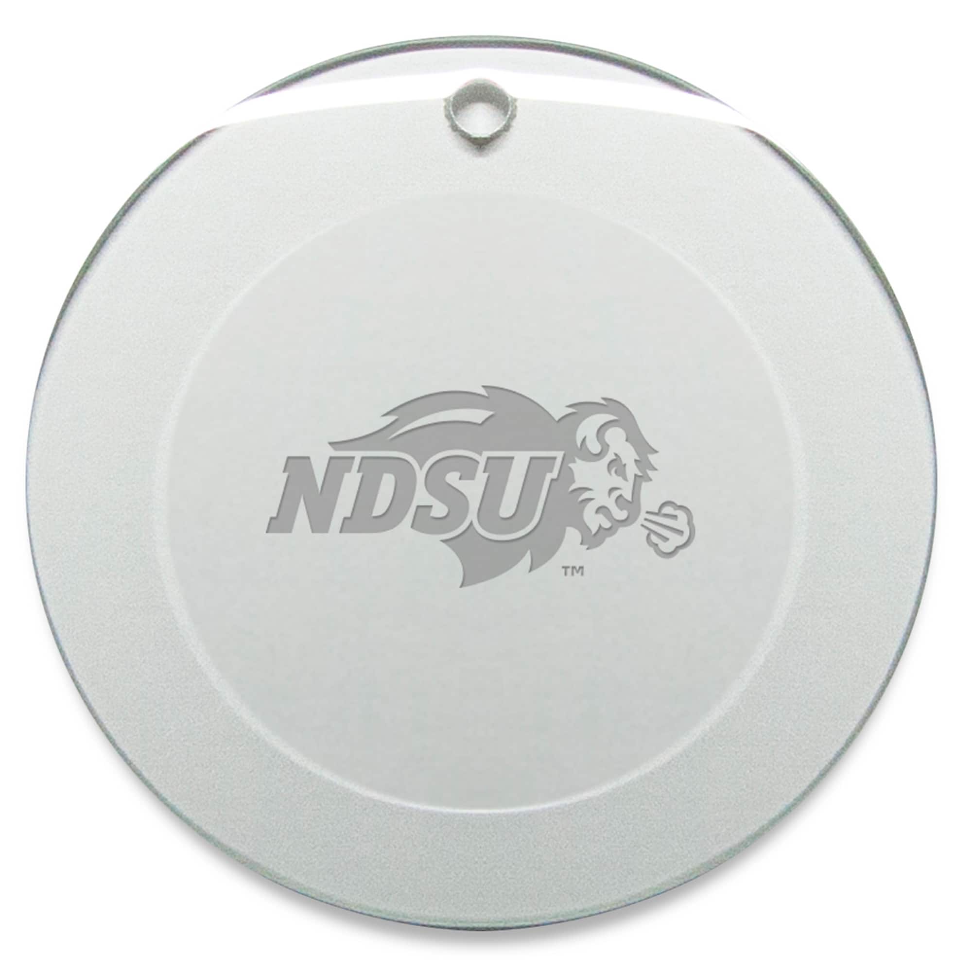 Jardine - NDSU Bison 3'' Glass Round Ornament - Multicolor
