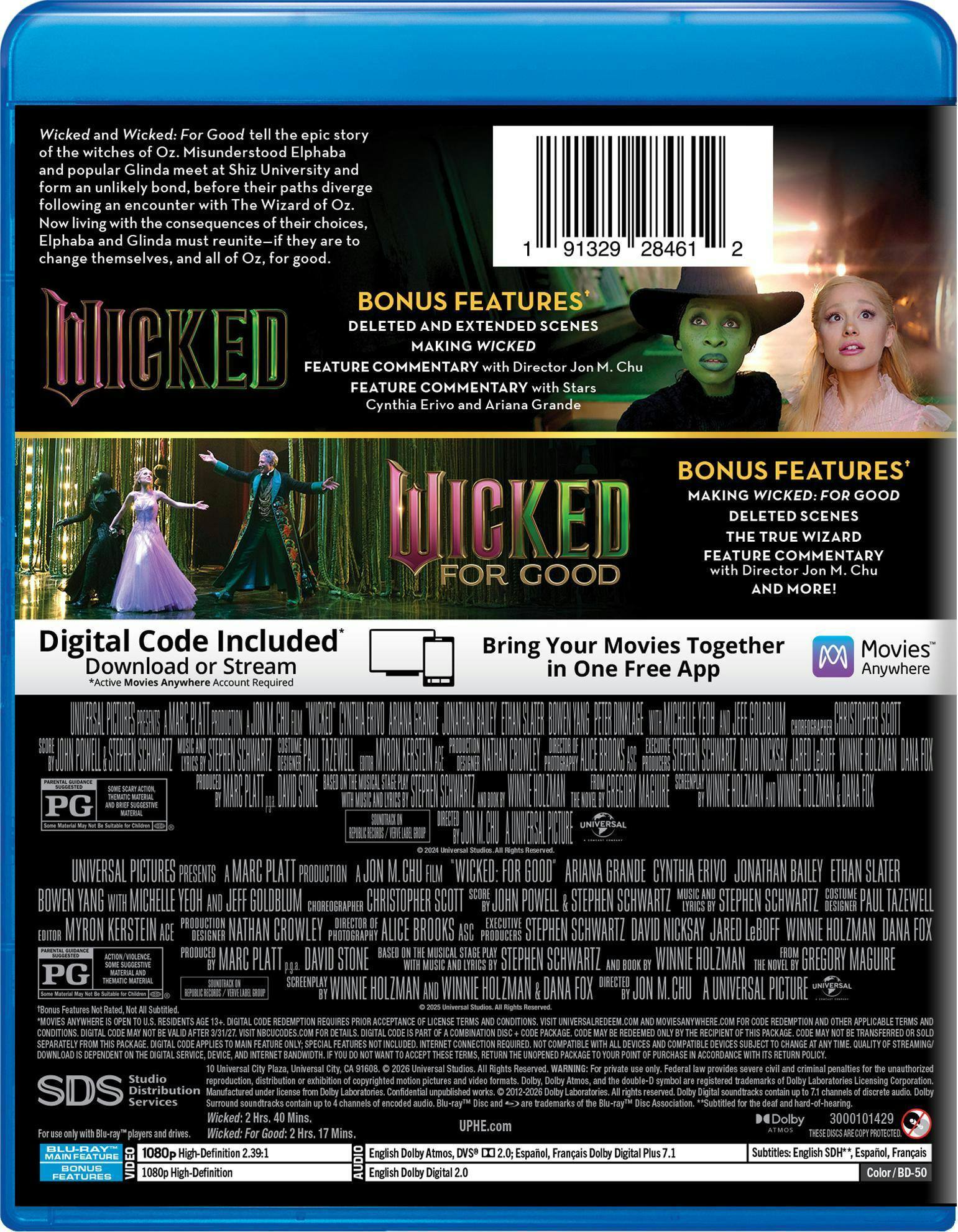 Back. Wicked 2-Film Collection   - BLU-RAY.