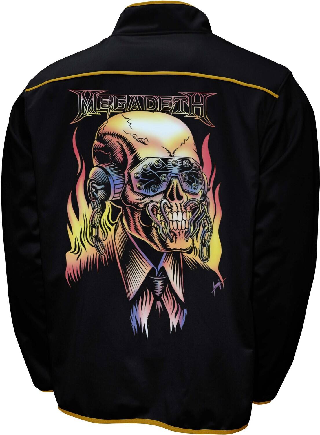 Alt View 1. PopMarket - Megadeth - Megadeth - Vic Rattlehead - Rock Softshell Zip Front Jacket - XL Black M2427MEGA4   - APPAREL - Multicolor.