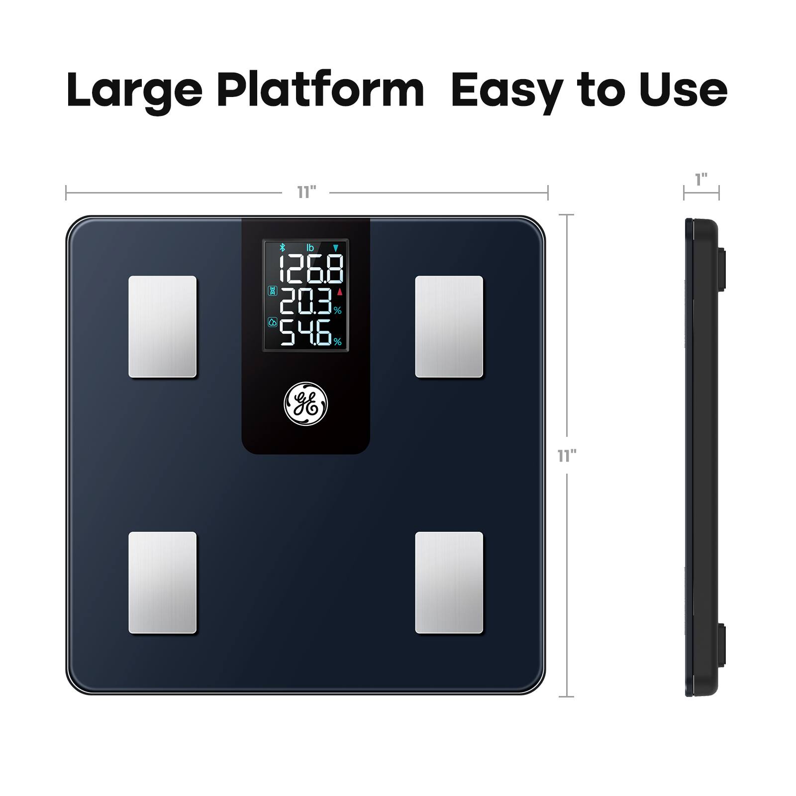 Large Platform Easy to Use 11" 1" lb Y 1268 X a 20.3 % C 546 % 11"