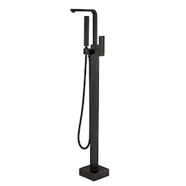 Boyel Living - Modern Single-Handle Freestanding Tub Faucet with Handheld Shower, Water Supply Hoses and Hardware in. Oil Rubbed Bronze - Oil-Rubbed Bronze