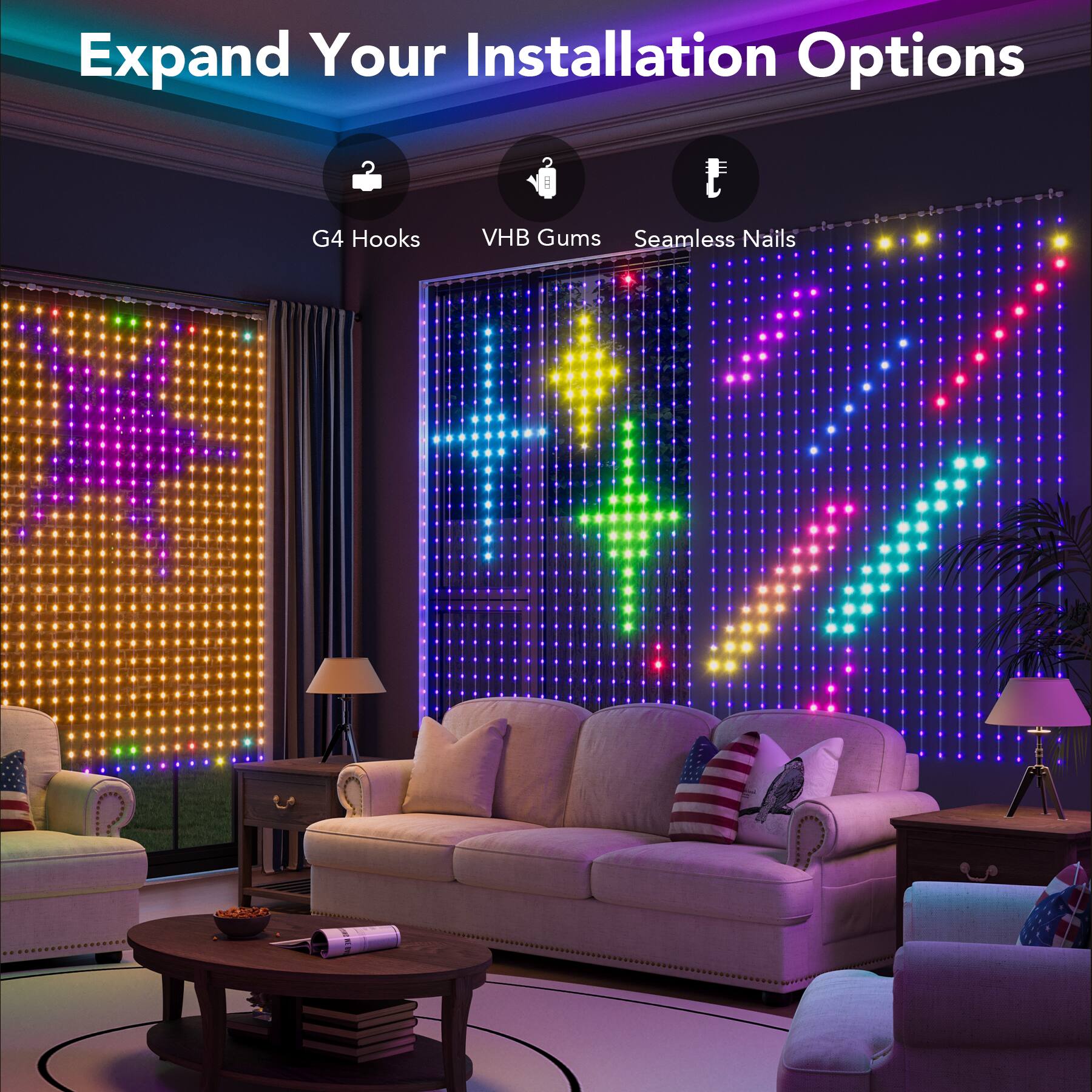 Expand Your Installation Options: G4 Hooks, i-t VHB Gums, Seamless Nails.