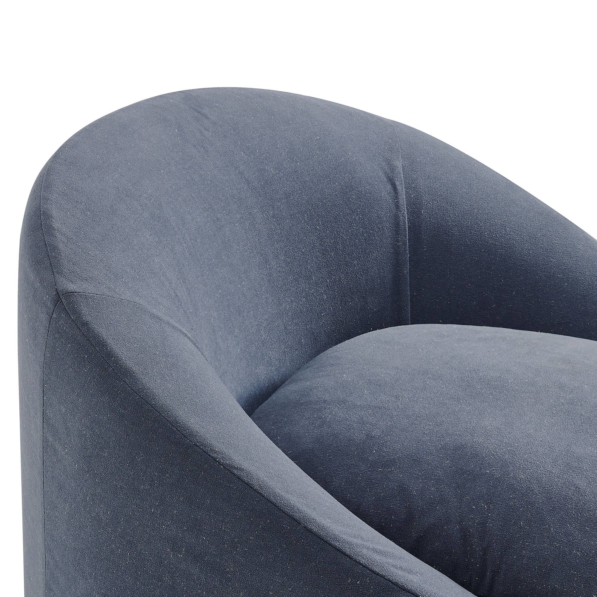 Alt View 5. Modway - Sadie Slipcovered Linen-Blend Round Accent Chair by Modway - Denim.