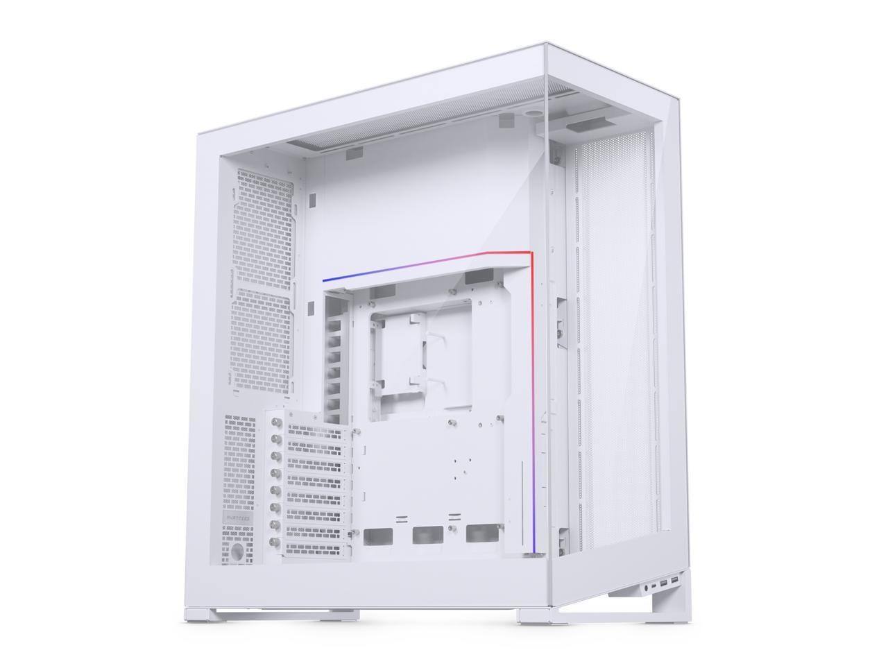 Angle. Phanteks - Phanteks NV7 Full-Tower Chassis, High Airflow, RGB Lighting, Tempered Glass, 12 Fan Positions, Matte White - Matte White.