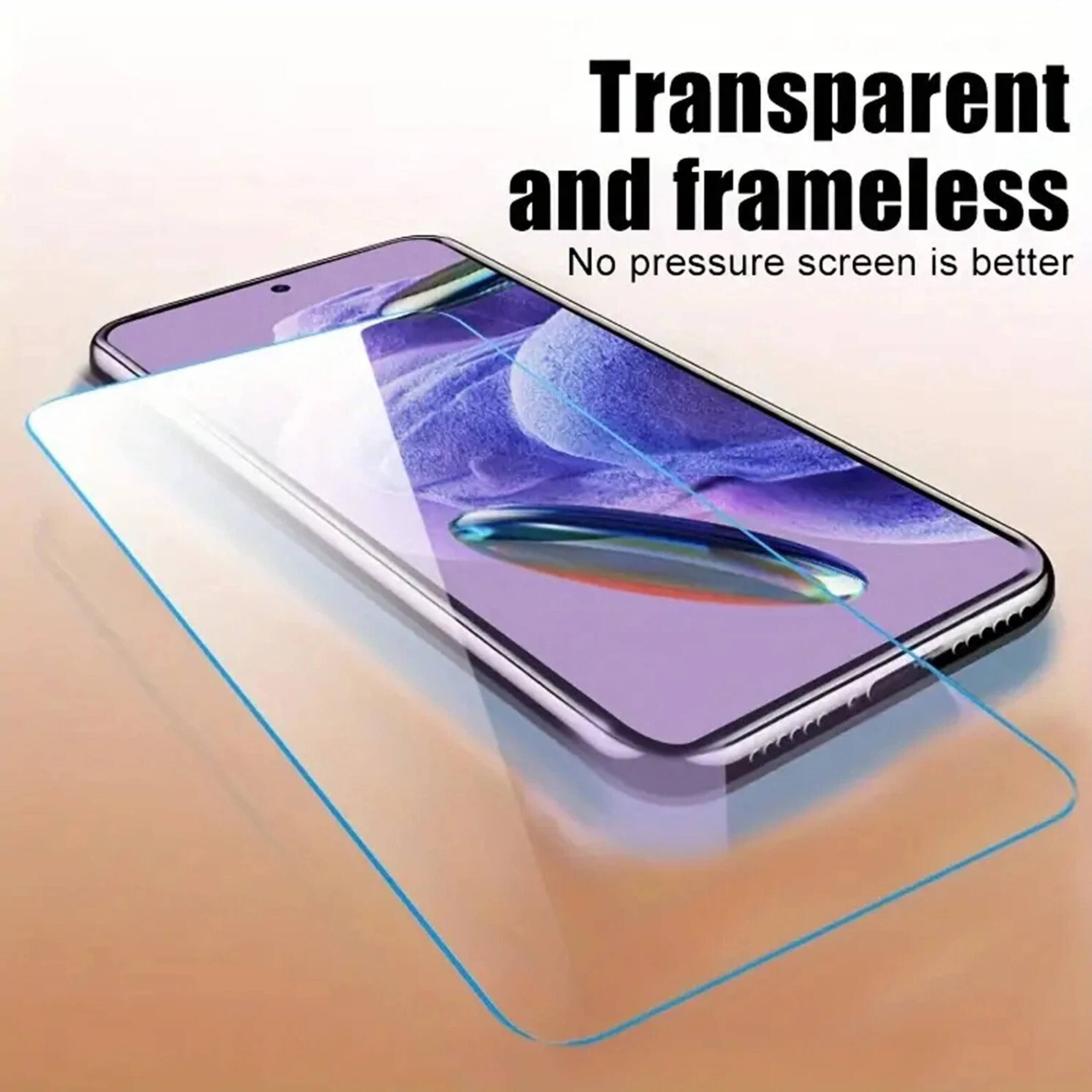 Transparent and frameless  
No pressure screen is better