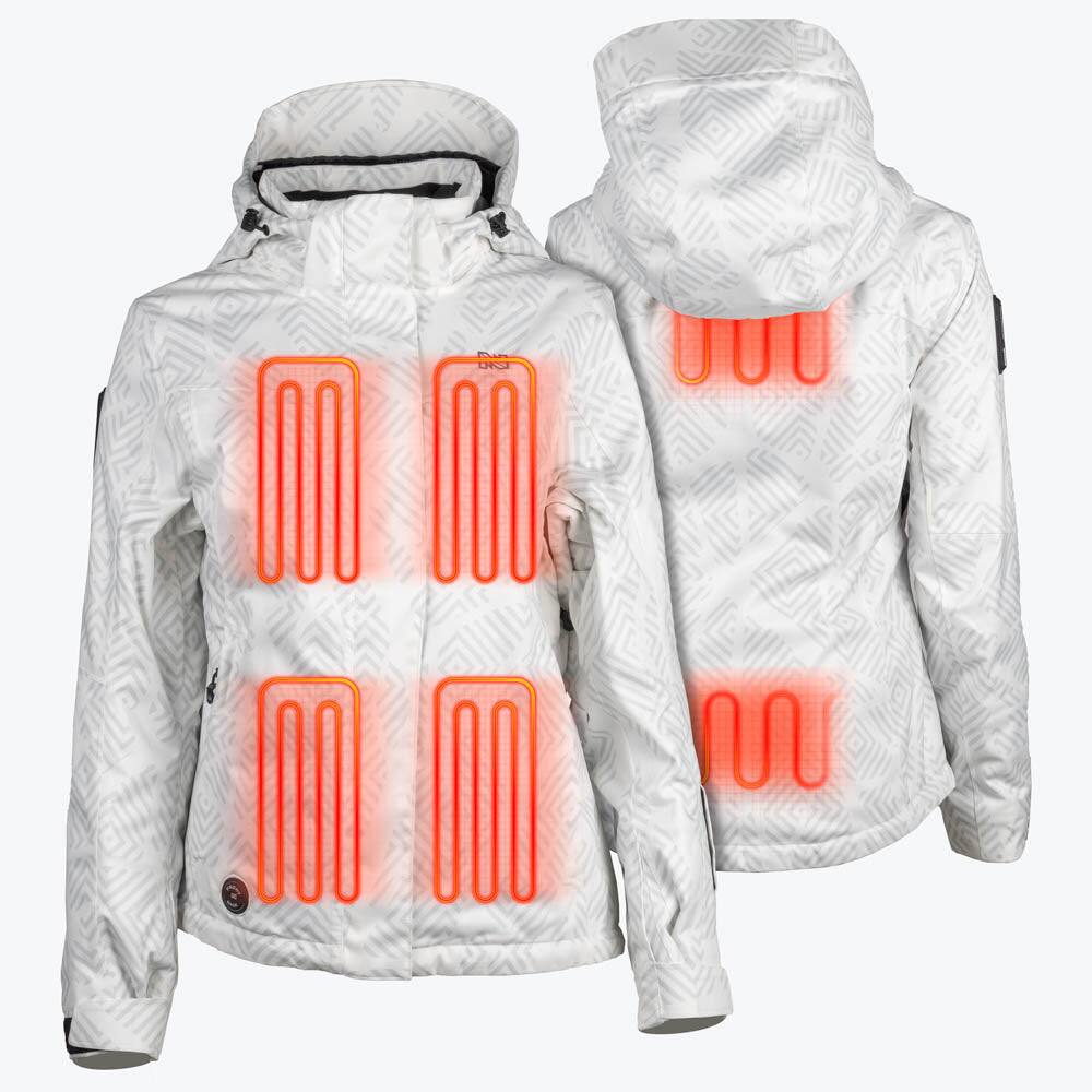 Alt View 1. Mobile Warming - Women's Denali Heated Snow Jacket - Geo.