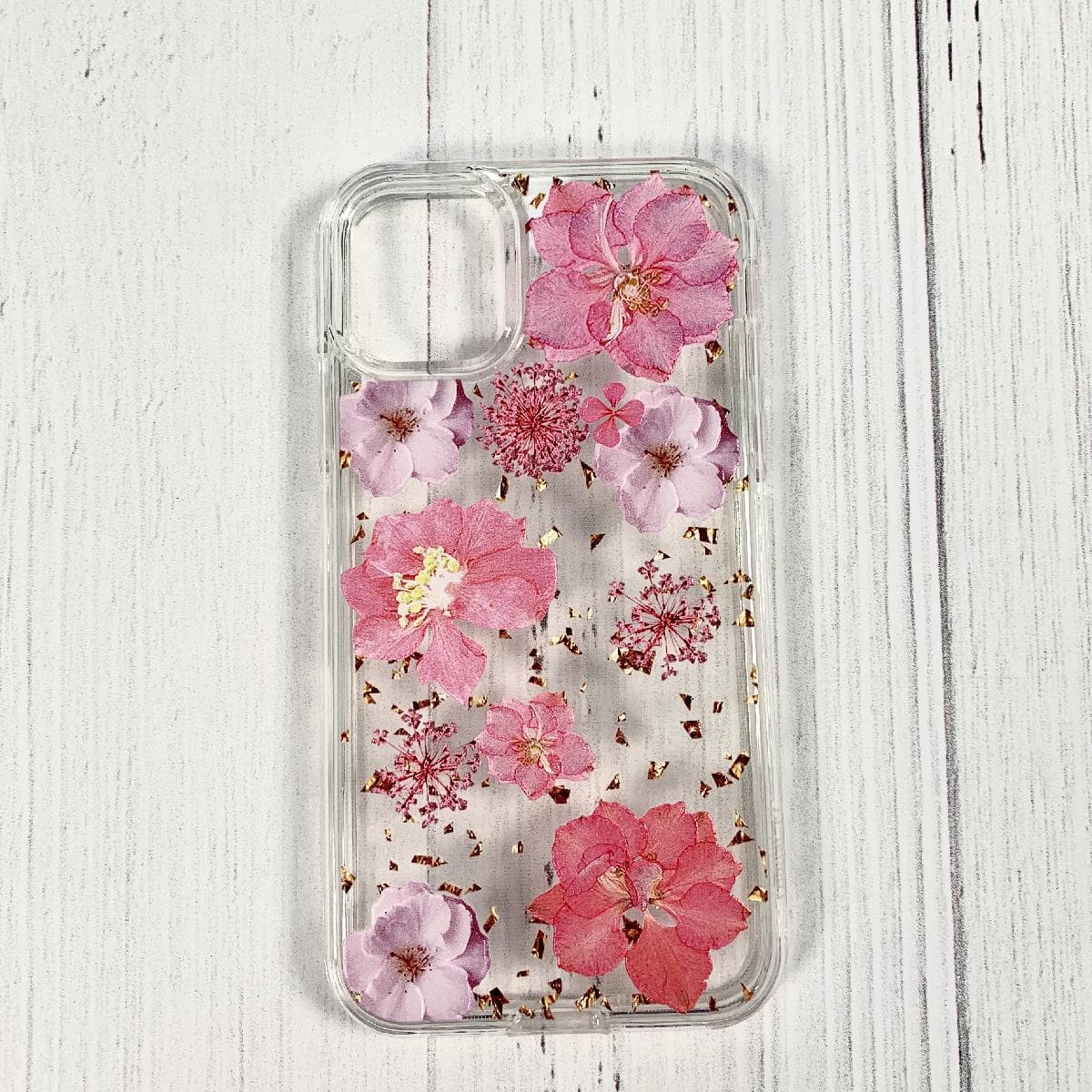 Reiko - Pressed Dried Flower Design Phone Case For Motorola G8 Fast In - Pink