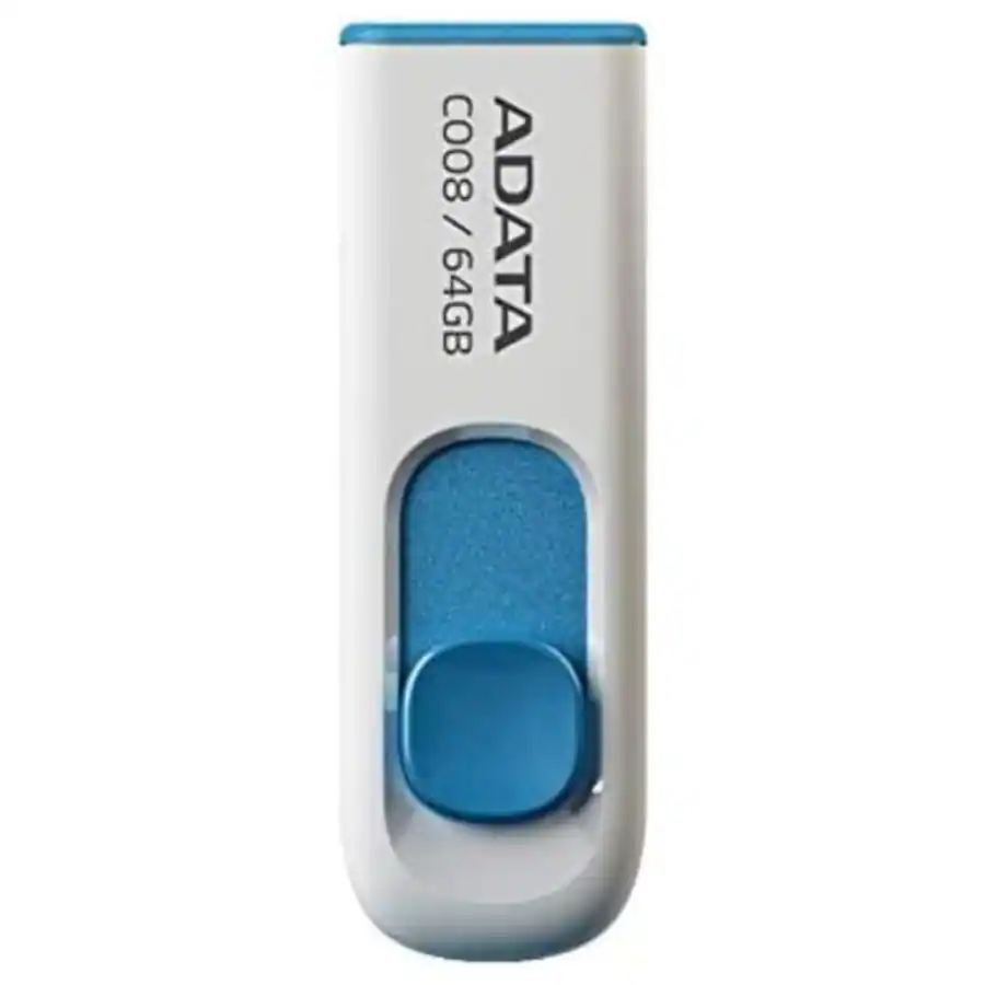 ADATA 64GB USB 2.0 Retractable Capless Flash Drive (Red) Blue - Best Buy